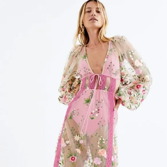 chinese dress ladies FOR LOVE & LEMONS Night Fairy Embroidered Maxi Dress – Lusso Di Luna  Boutique